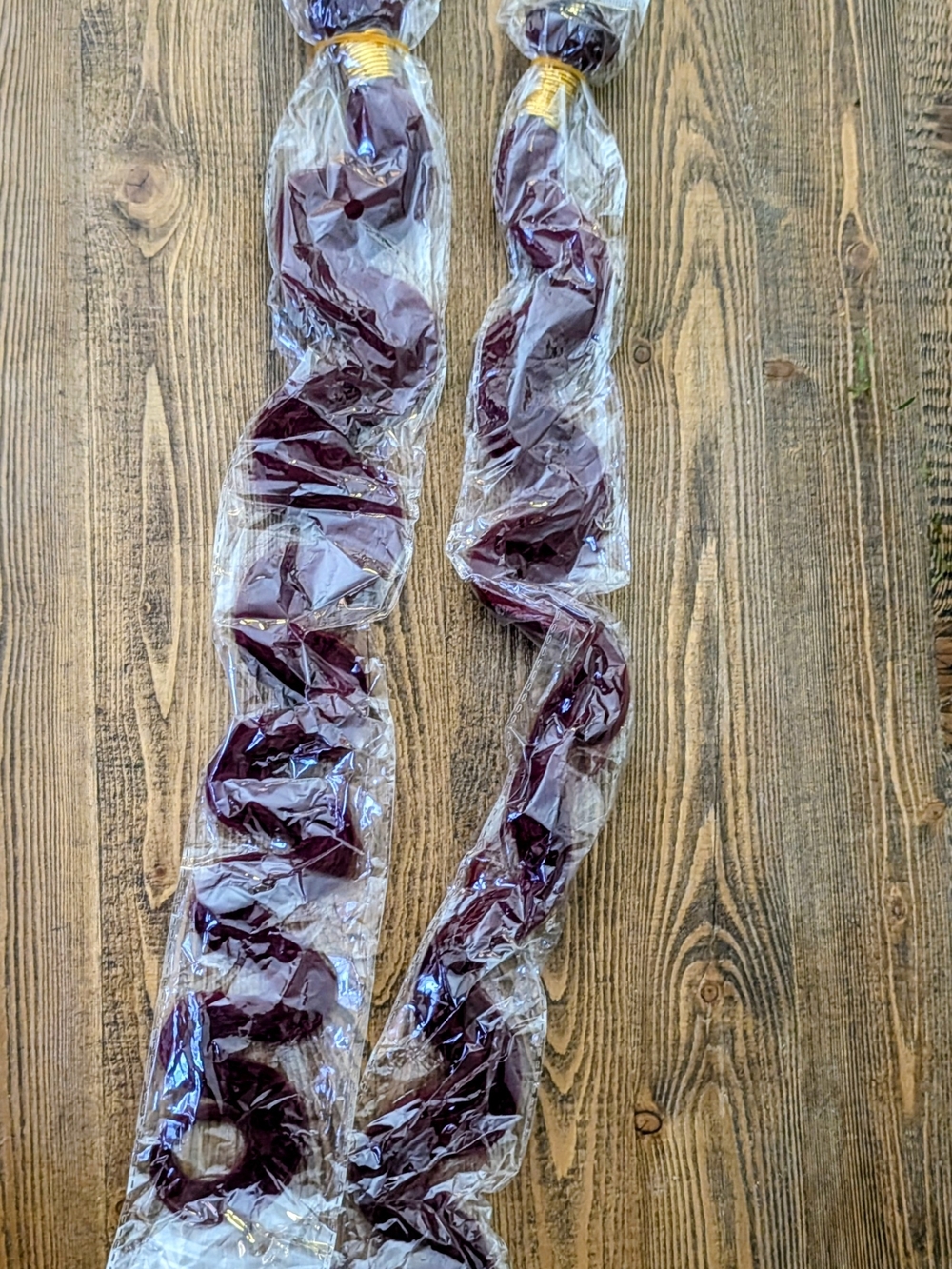 2 bundles Of burgandy Wavy Hair, 28" And 30"
